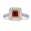 18ct White & Yellow Gold Ruby & Diamond Ring-Ring-Walker & Hall