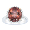 18ct White Gold 5.65ct Pink Tourmaline & Diamond Halo Ring-Ring-Walker & Hall