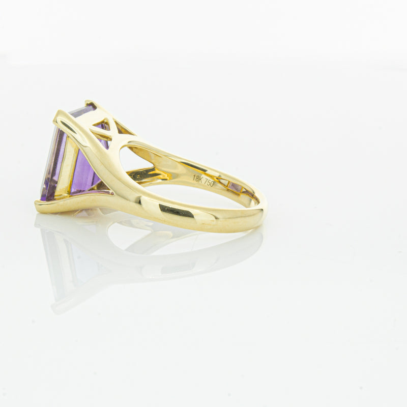 14ct Yellow Gold Amethyst Verona Ring-Ring-Walker & Hall