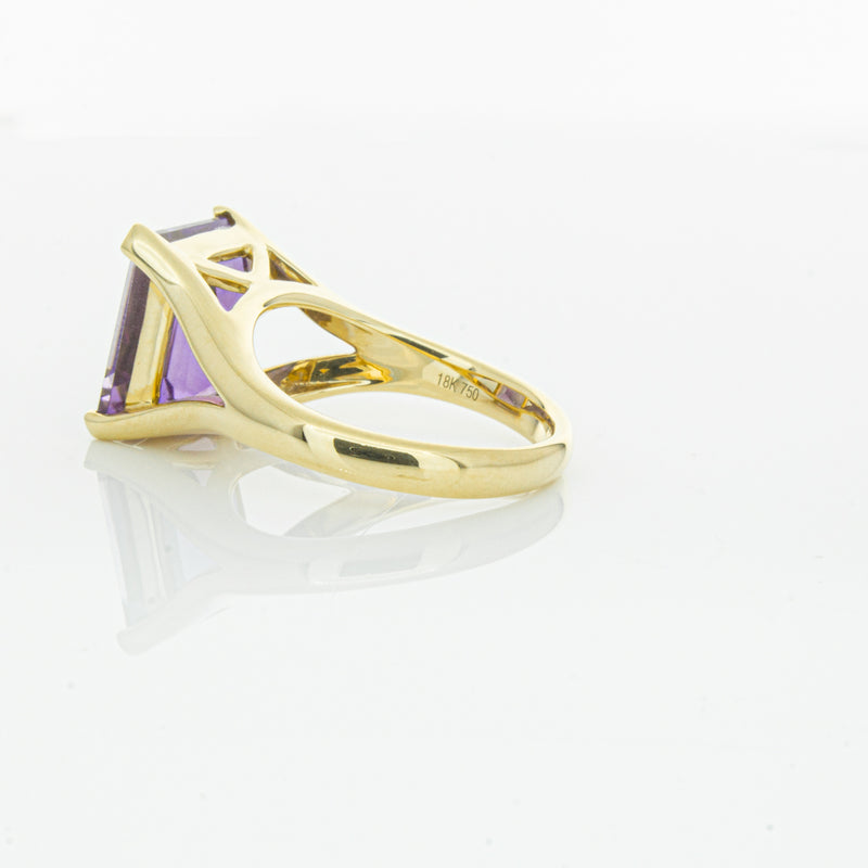 14ct Yellow Gold Amethyst Verona Ring-Ring-Walker & Hall