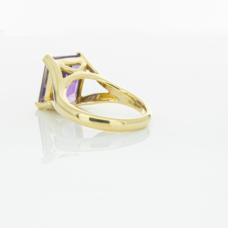 14ct Yellow Gold Amethyst Verona Ring-Ring-Walker & Hall