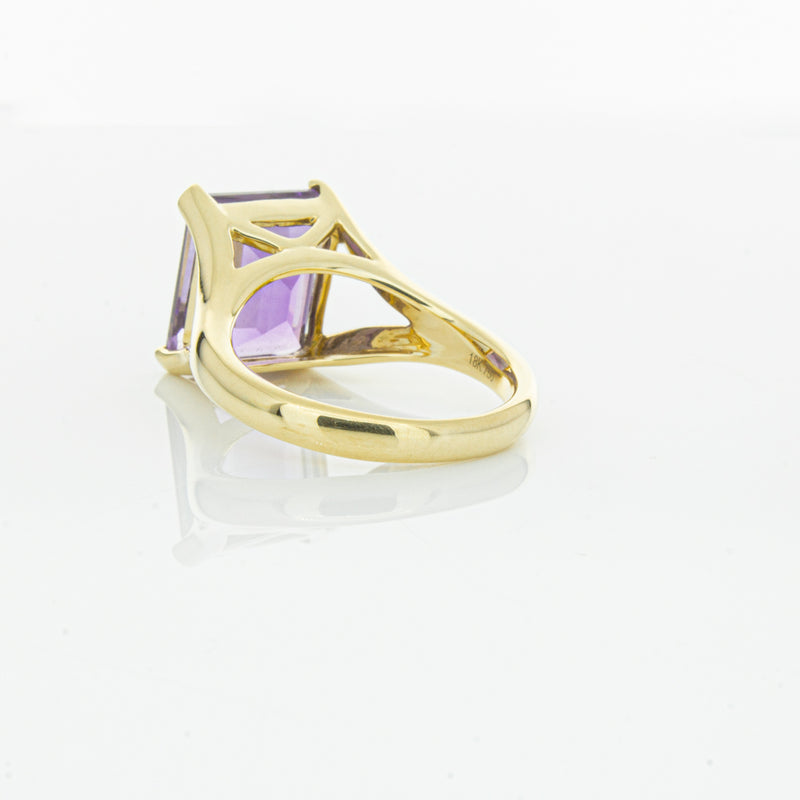 14ct Yellow Gold Amethyst Verona Ring-Ring-Walker & Hall