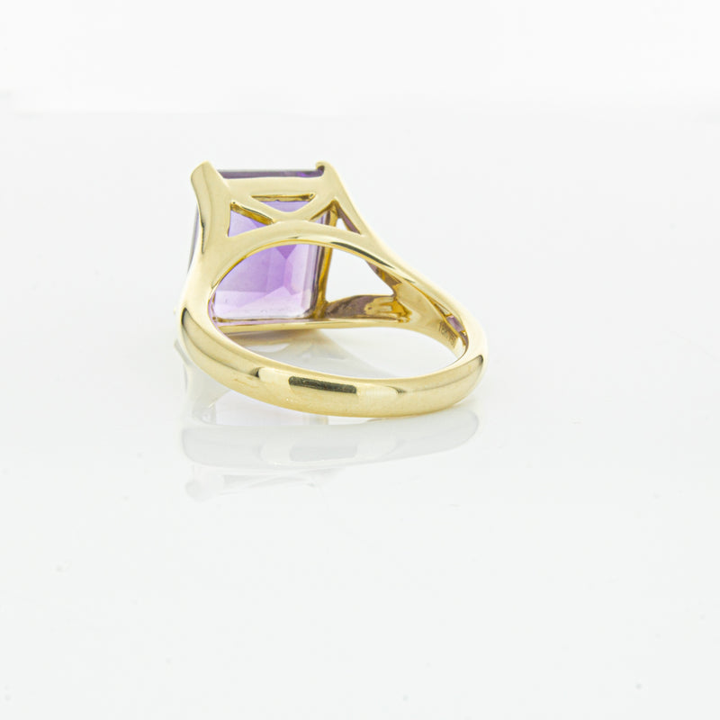 14ct Yellow Gold Amethyst Verona Ring-Ring-Walker & Hall