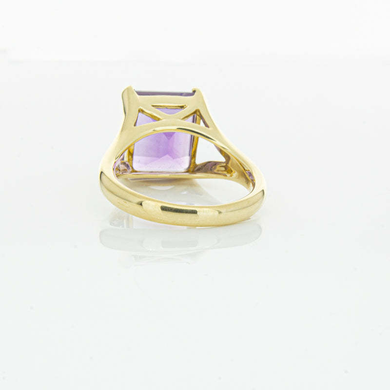 14ct Yellow Gold Amethyst Verona Ring-Ring-Walker & Hall