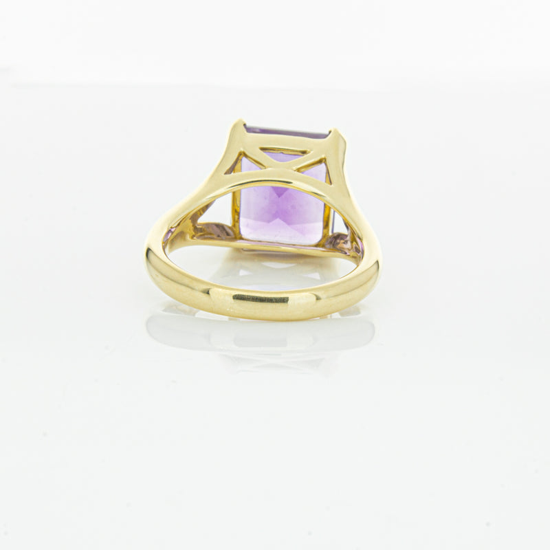 14ct Yellow Gold Amethyst Verona Ring-Ring-Walker & Hall