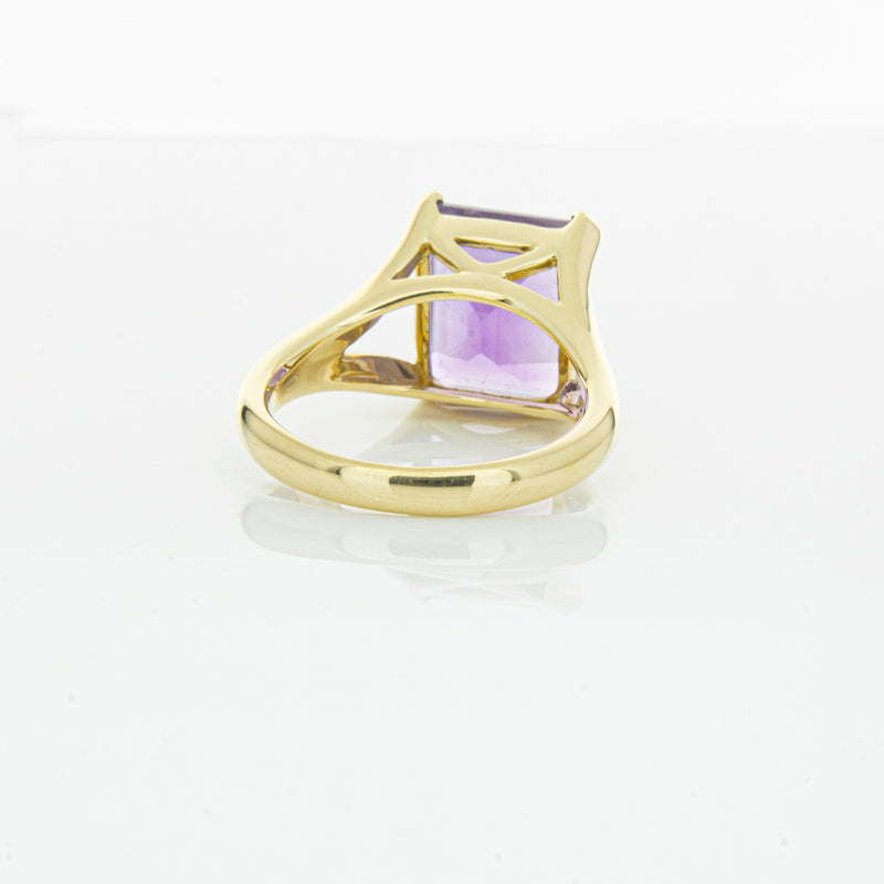 14ct Yellow Gold Amethyst Verona Ring-Ring-Walker & Hall