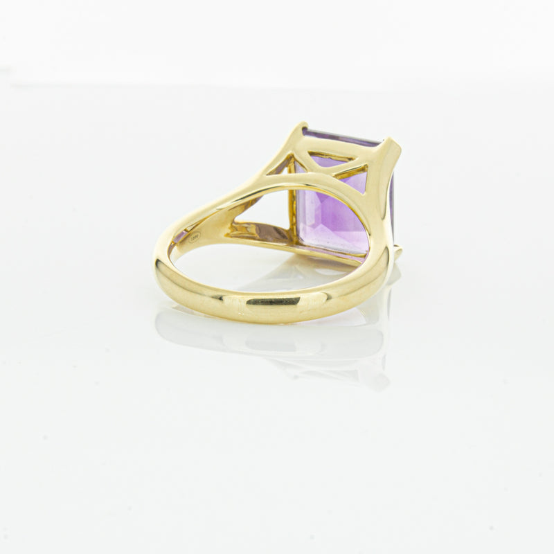 14ct Yellow Gold Amethyst Verona Ring-Ring-Walker & Hall