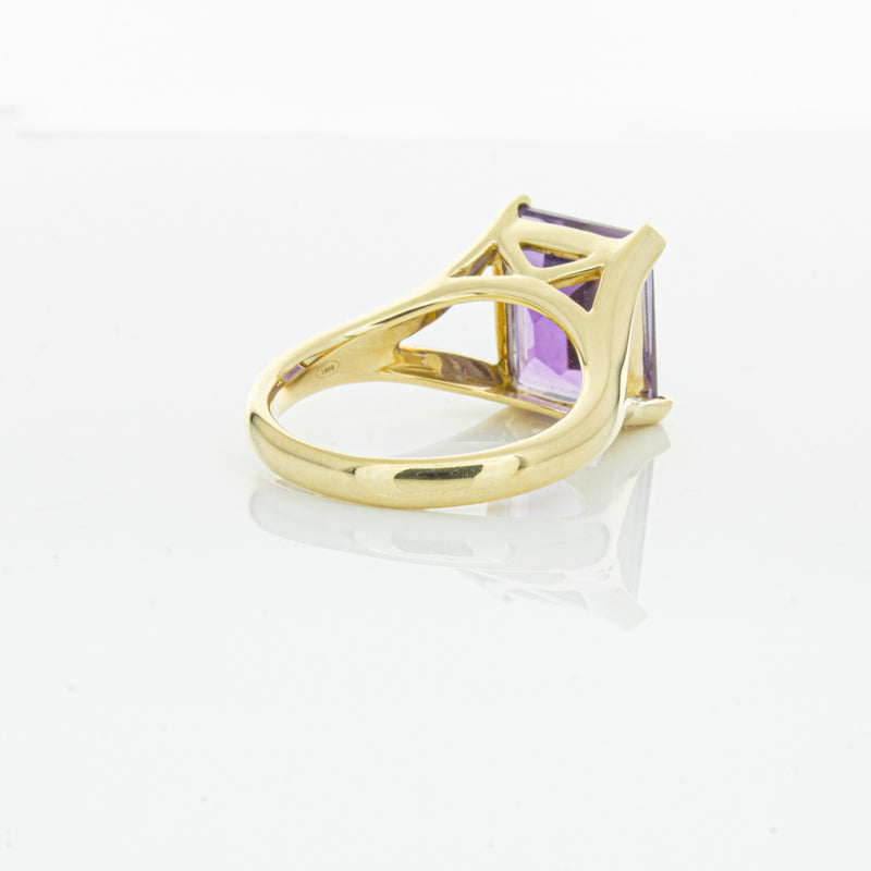 14ct Yellow Gold Amethyst Verona Ring-Ring-Walker & Hall