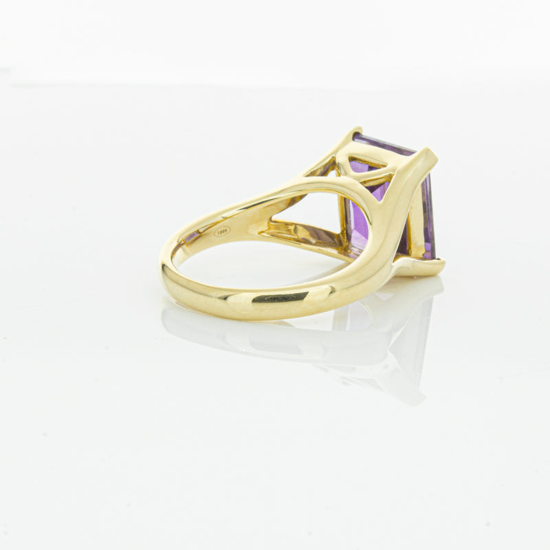 14ct Yellow Gold Amethyst Verona Ring-Ring-Walker & Hall
