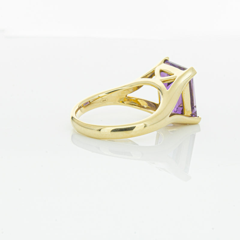 14ct Yellow Gold Amethyst Verona Ring-Ring-Walker & Hall