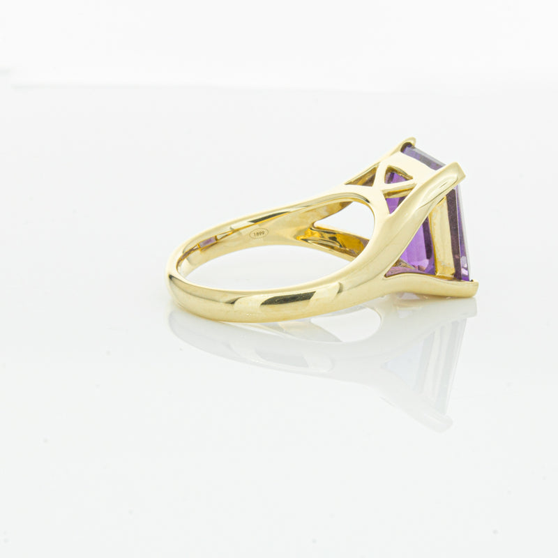 14ct Yellow Gold Amethyst Verona Ring-Ring-Walker & Hall