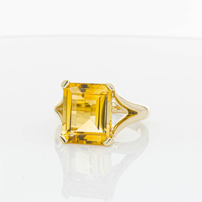 14ct Yellow Gold Citrine Verona Ring-Ring-Walker & Hall