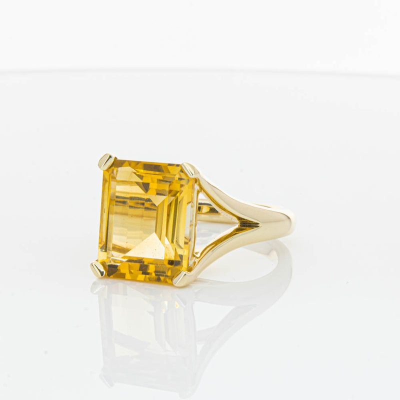 14ct Yellow Gold Citrine Verona Ring-Ring-Walker & Hall