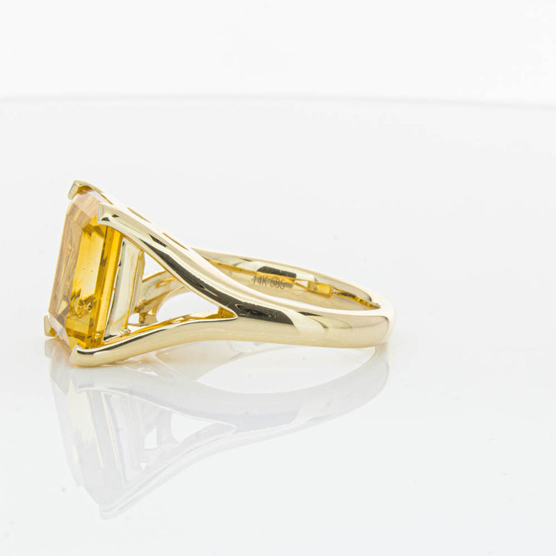 14ct Yellow Gold Citrine Verona Ring-Ring-Walker & Hall