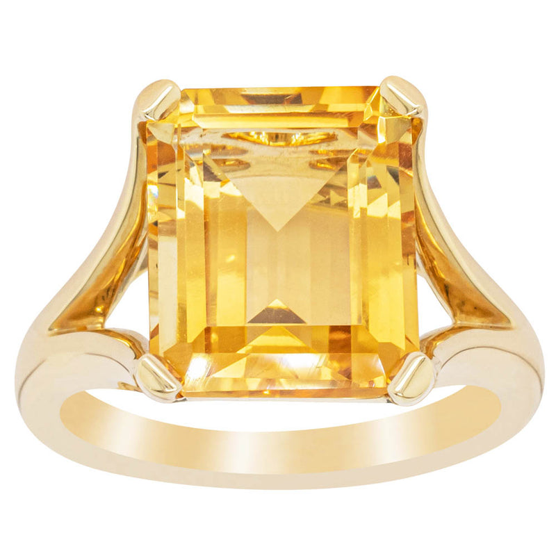 14ct Yellow Gold Citrine Verona Ring-Ring-Walker & Hall