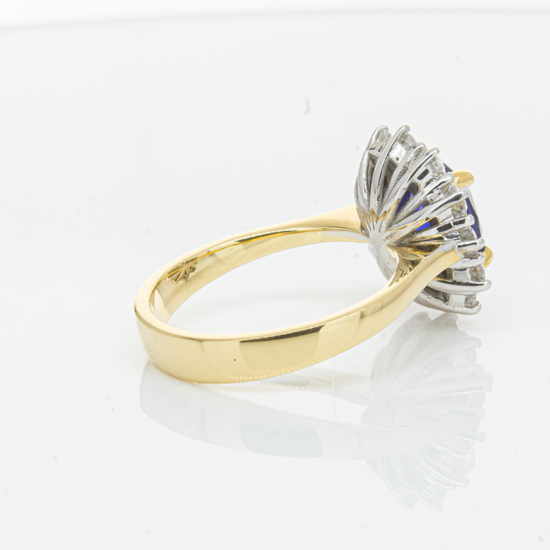 18ct Yellow Gold Sapphire & Diamond Ring-Ring-Walker & Hall