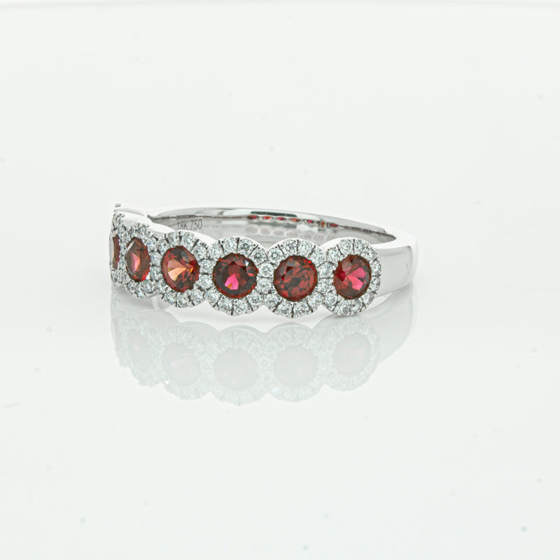 18ct White Gold Ruby & Diamond Ring-Ring-Walker & Hall