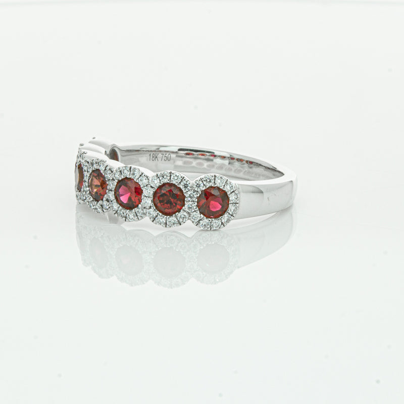 18ct White Gold Ruby & Diamond Ring-Ring-Walker & Hall