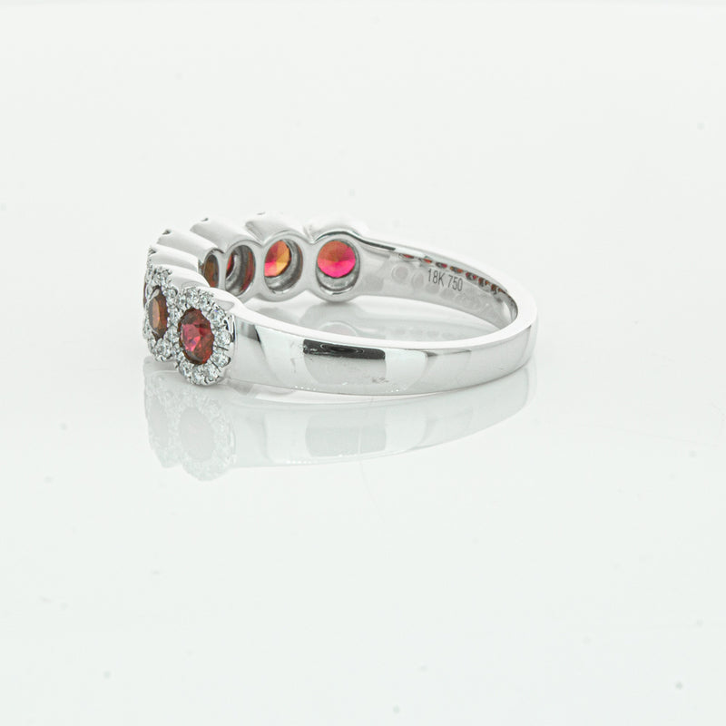 18ct White Gold Ruby & Diamond Ring-Ring-Walker & Hall