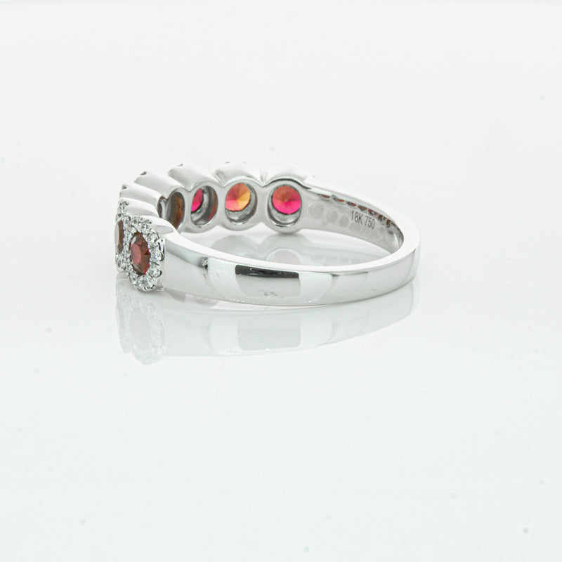 18ct White Gold Ruby & Diamond Ring-Ring-Walker & Hall