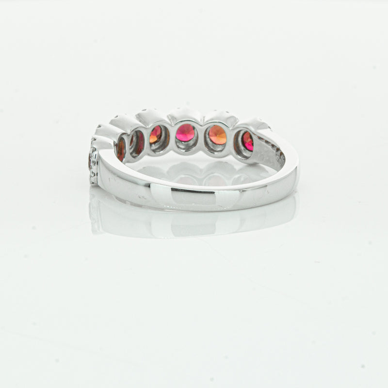 18ct White Gold Ruby & Diamond Ring-Ring-Walker & Hall