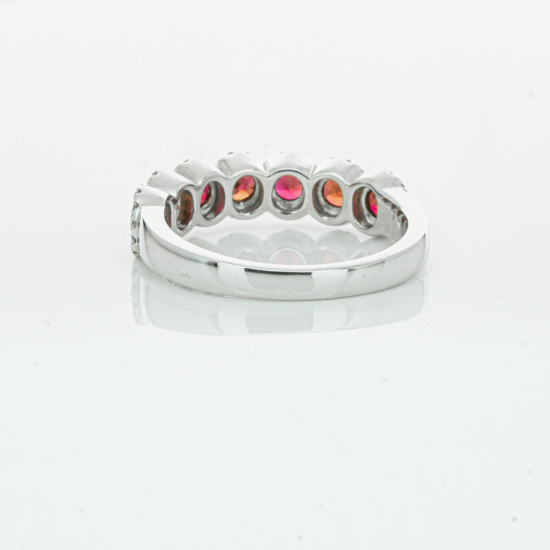 18ct White Gold Ruby & Diamond Ring-Ring-Walker & Hall
