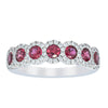 18ct White Gold Ruby & Diamond Ring-Ring-Walker & Hall