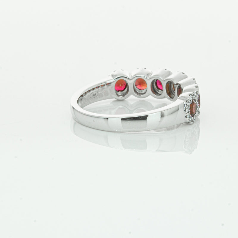 18ct White Gold Ruby & Diamond Ring-Ring-Walker & Hall