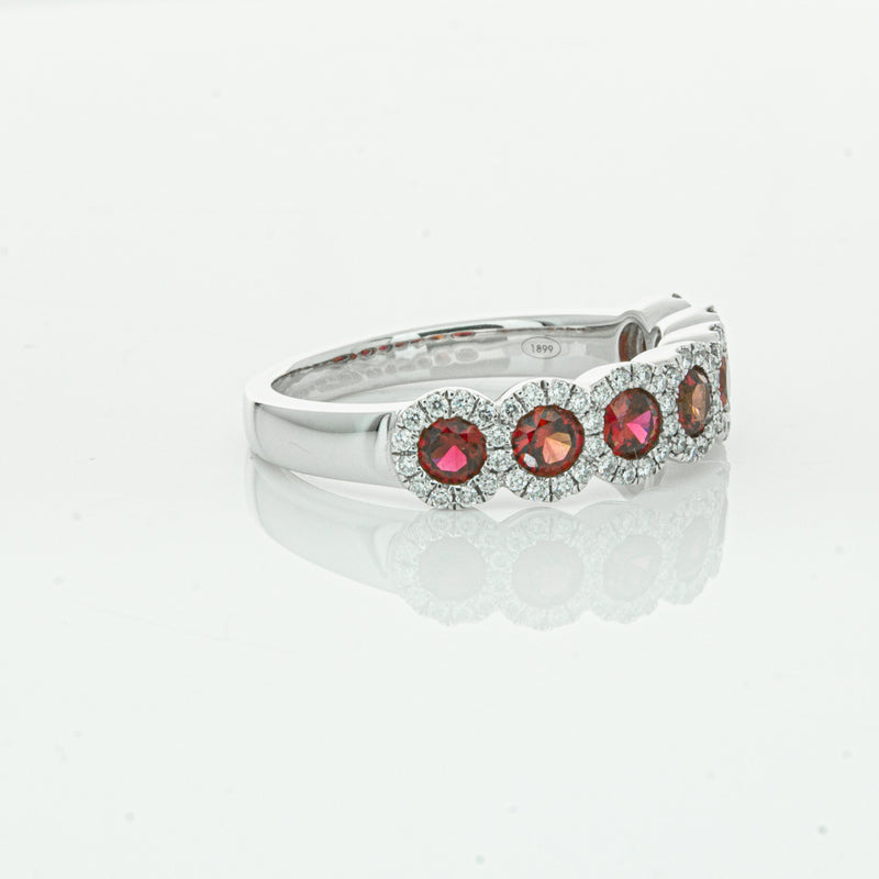 18ct White Gold Ruby & Diamond Ring-Ring-Walker & Hall