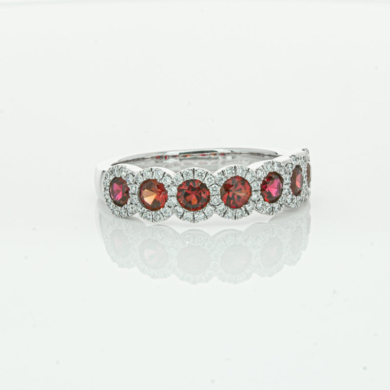 18ct White Gold Ruby & Diamond Ring-Ring-Walker & Hall