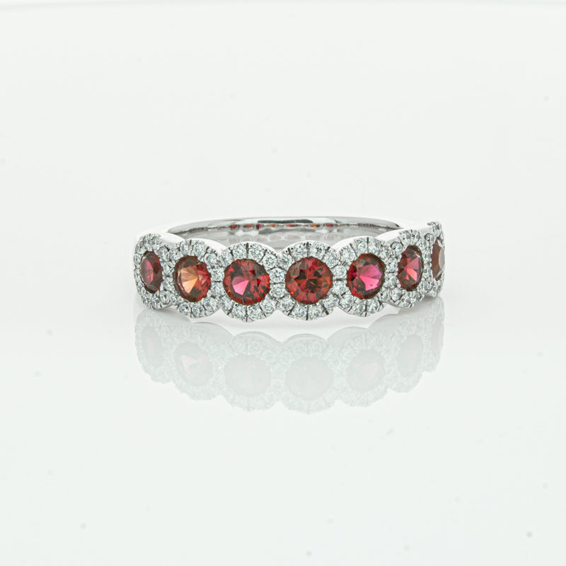 18ct White Gold Ruby & Diamond Ring-Ring-Walker & Hall