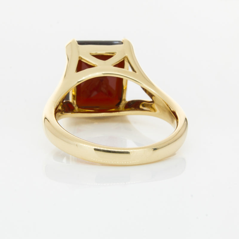 14ct Yellow Gold Garnet Verona Ring-Ring-Walker & Hall