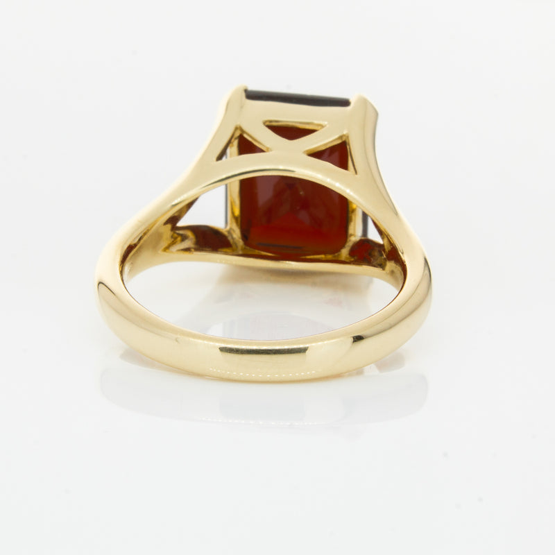 14ct Yellow Gold Garnet Verona Ring-Ring-Walker & Hall