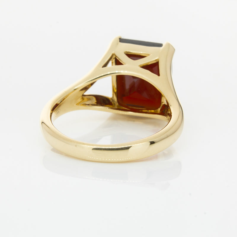 14ct Yellow Gold Garnet Verona Ring-Ring-Walker & Hall