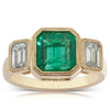 18ct Yellow Gold Emerald & Diamond Ring-Ring-Walker & Hall