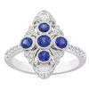18ct White Gold Sapphire & Diamond Ring-Ring-Walker & Hall