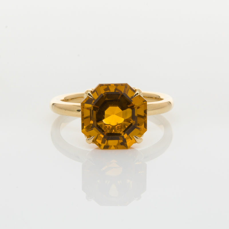 18ct Yellow Gold Citrine Octavia Ring-Ring-Walker & Hall