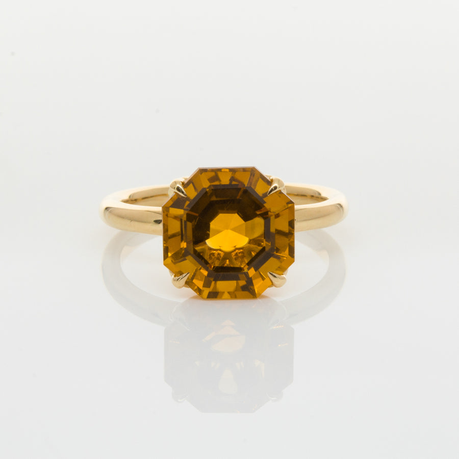 18ct Yellow Gold Citrine Octavia Ring-Ring-Walker & Hall