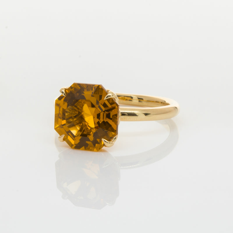 18ct Yellow Gold Citrine Octavia Ring-Ring-Walker & Hall