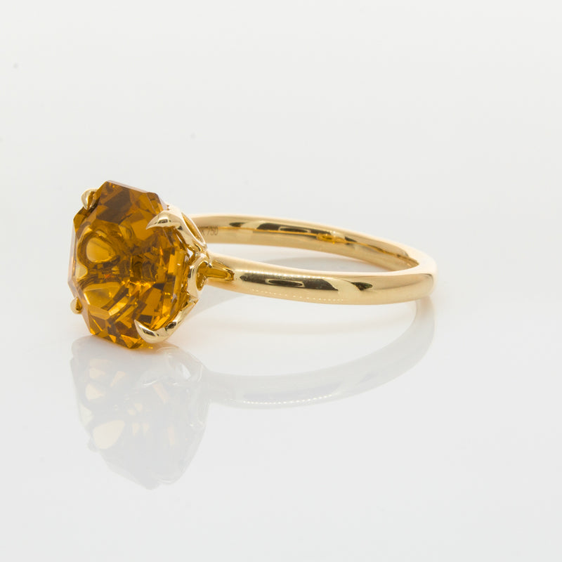 18ct Yellow Gold Citrine Octavia Ring-Ring-Walker & Hall