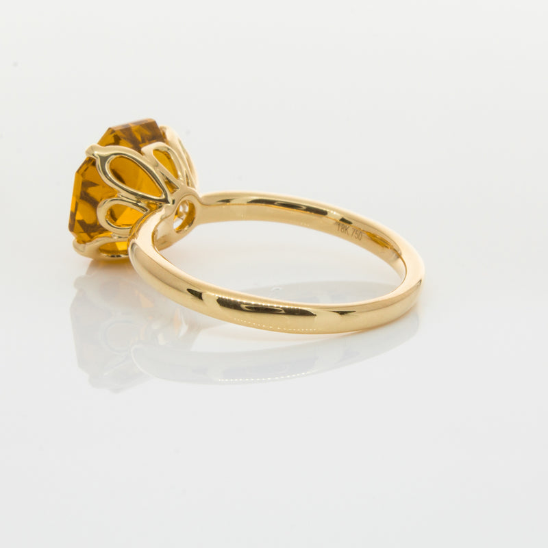 18ct Yellow Gold Citrine Octavia Ring-Ring-Walker & Hall