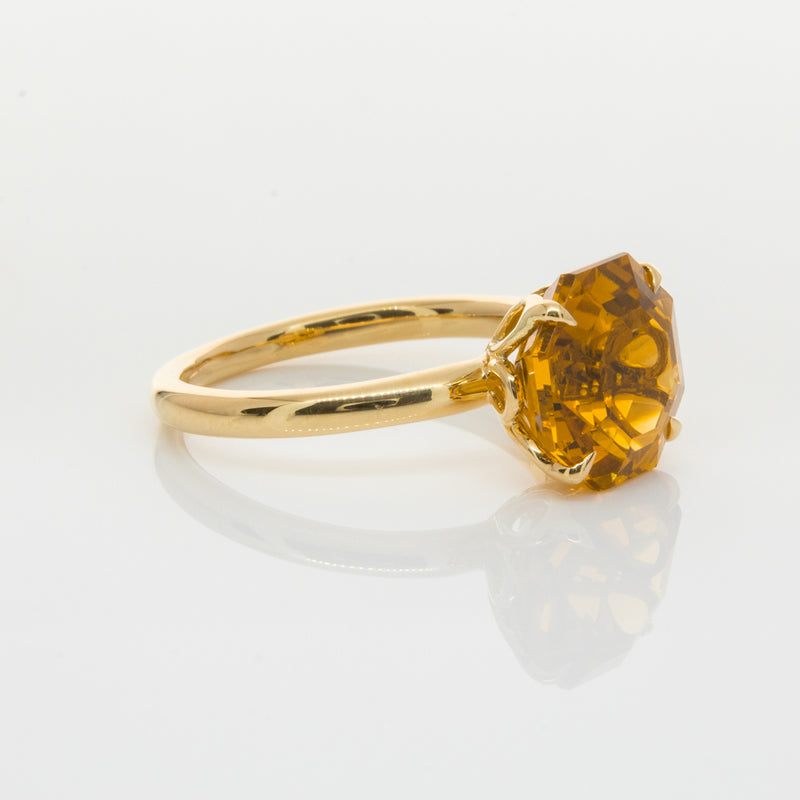 18ct Yellow Gold Citrine Octavia Ring-Ring-Walker & Hall