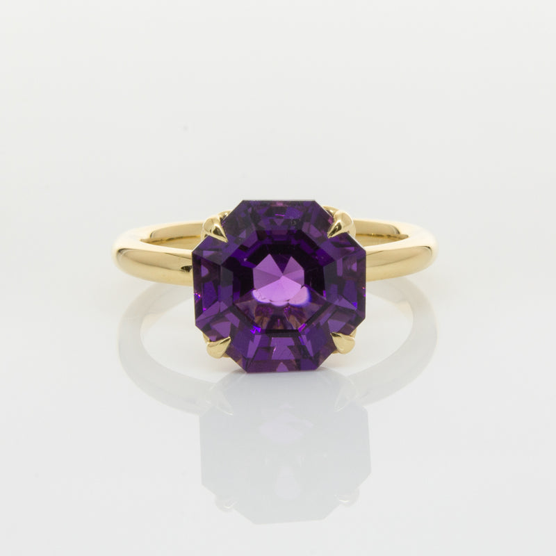 18ct Yellow Gold Amethyst Octavia Ring-Ring-Walker & Hall
