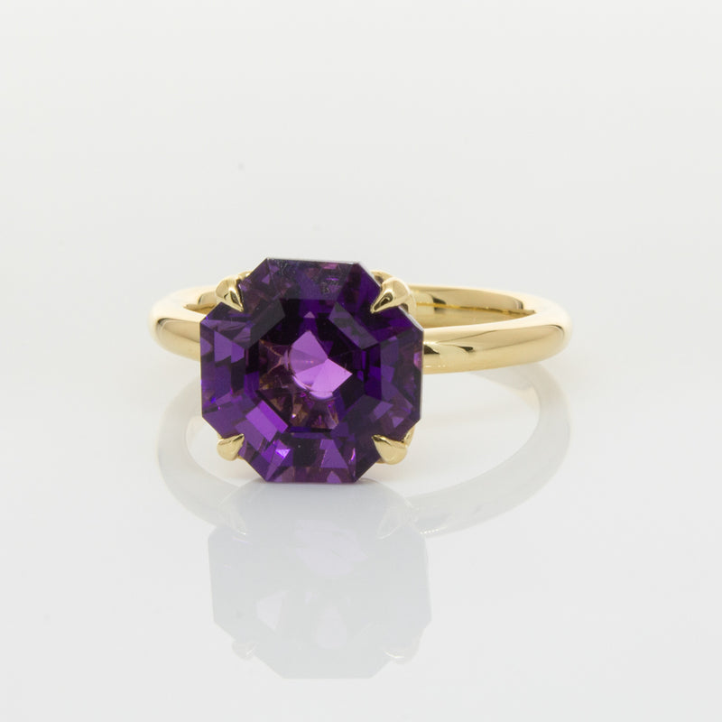 18ct Yellow Gold Amethyst Octavia Ring-Ring-Walker & Hall