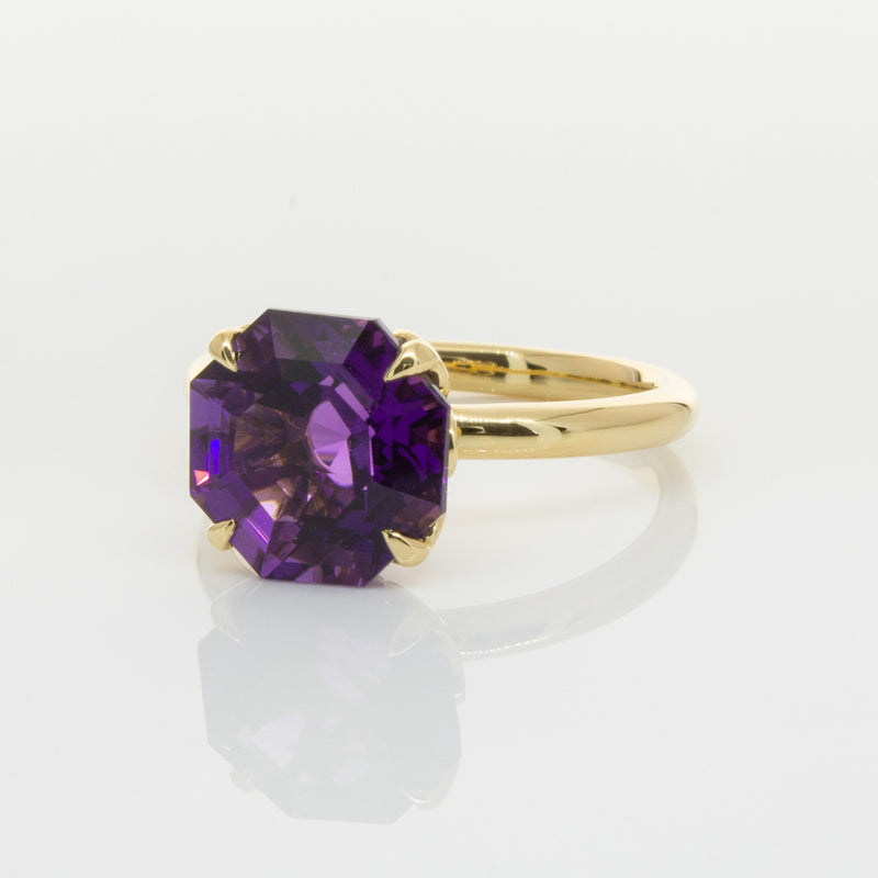 18ct Yellow Gold Amethyst Octavia Ring-Ring-Walker & Hall