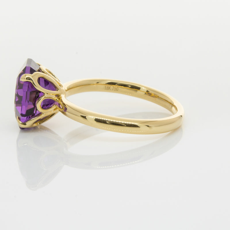 18ct Yellow Gold Amethyst Octavia Ring-Ring-Walker & Hall