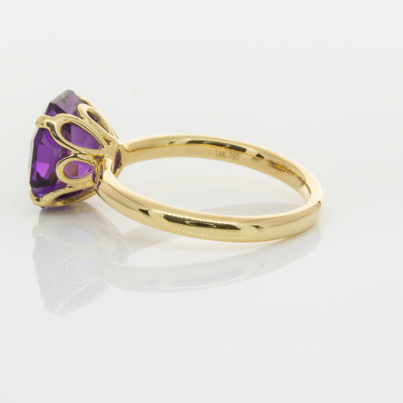 18ct Yellow Gold Amethyst Octavia Ring-Ring-Walker & Hall