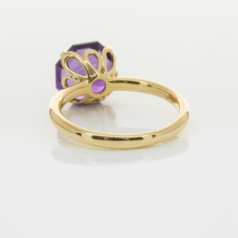 18ct Yellow Gold Amethyst Octavia Ring-Ring-Walker & Hall
