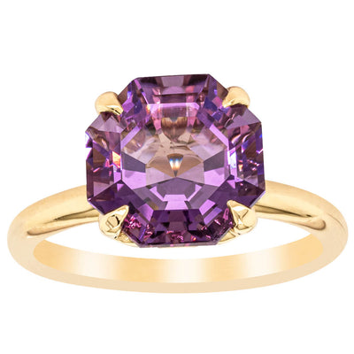 18ct Yellow Gold Amethyst Octavia Ring-Ring-Walker & Hall