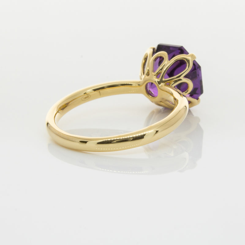 18ct Yellow Gold Amethyst Octavia Ring-Ring-Walker & Hall